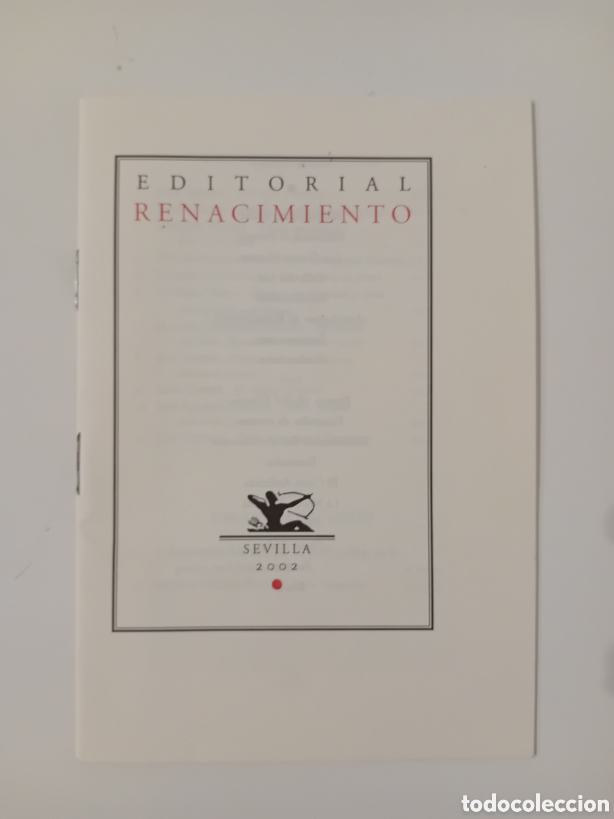 Cat&aacute;logos publicitarios: CAT&Aacute;LOGO EDITORIAL RENACIMIENTO 2002. SEVILLA