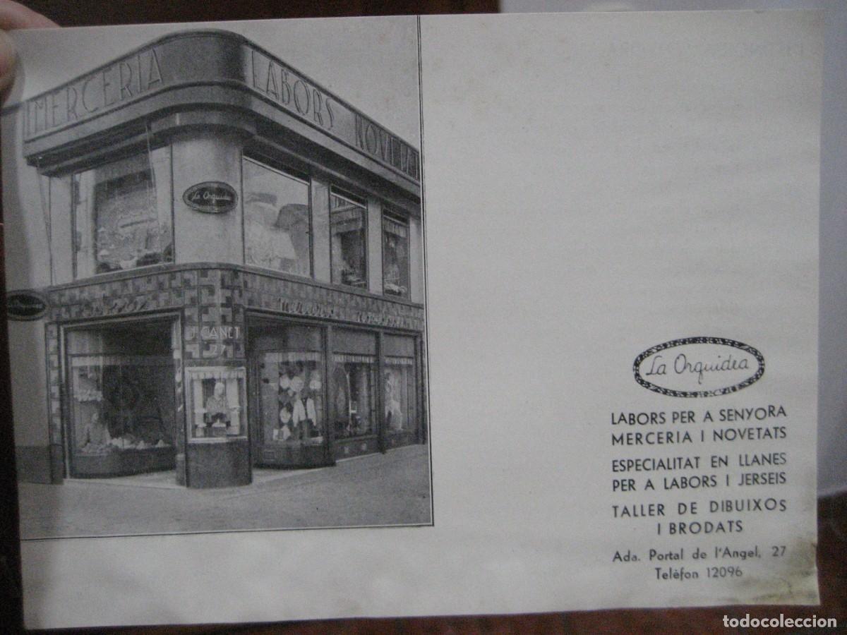 Cat&aacute;logos publicitarios: antiguo folleto publicidad tienda la orquidea . portal de l'angel . barcelona labores brodados