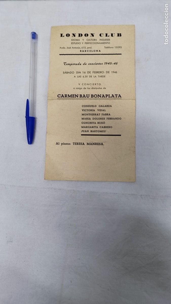 Cat&aacute;logos publicitarios: Antigua invitaci&oacute;n,LONDON CLUB,IDIOMA Y CULTURA INGLESES ESTUDIO Y PERFECCIONAMIENTOAMIENT