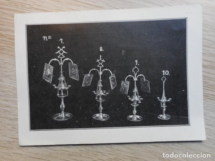 Cat&aacute;logos publicitarios: ANTIGUA TARJETA CATALOGO ANTONIO JOSE RUEDA MU&Ntilde;OZ. VELONES FUNDICION FABRICA BRONCE. LUCENA CORDOBA