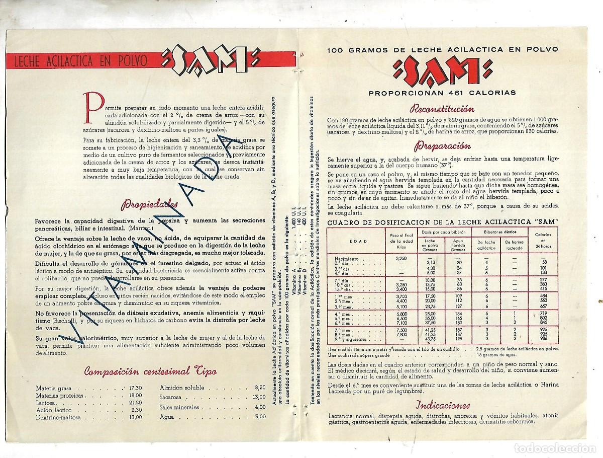 Cat&aacute;logos publicitarios: R- DIPTICO DE PUBLICIDAD - DE LECHE SAM - Foto 2