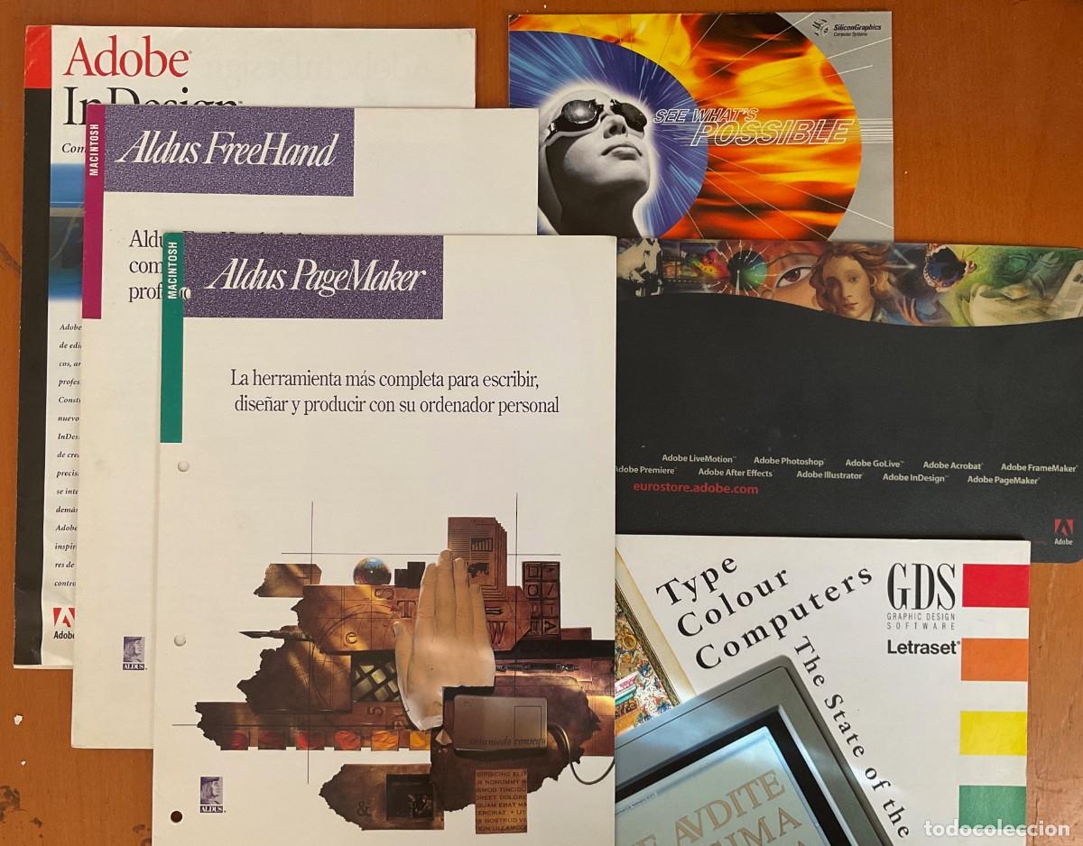 Cataloghi pubblicitari: Folletos y alfombrilla software vintage