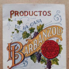 Catálogos publicitarios: BARBANZOLO BRANDY COÑAC RON FOLLETO CATÁLOGO PUBLICITARIO BARCELONA 1929