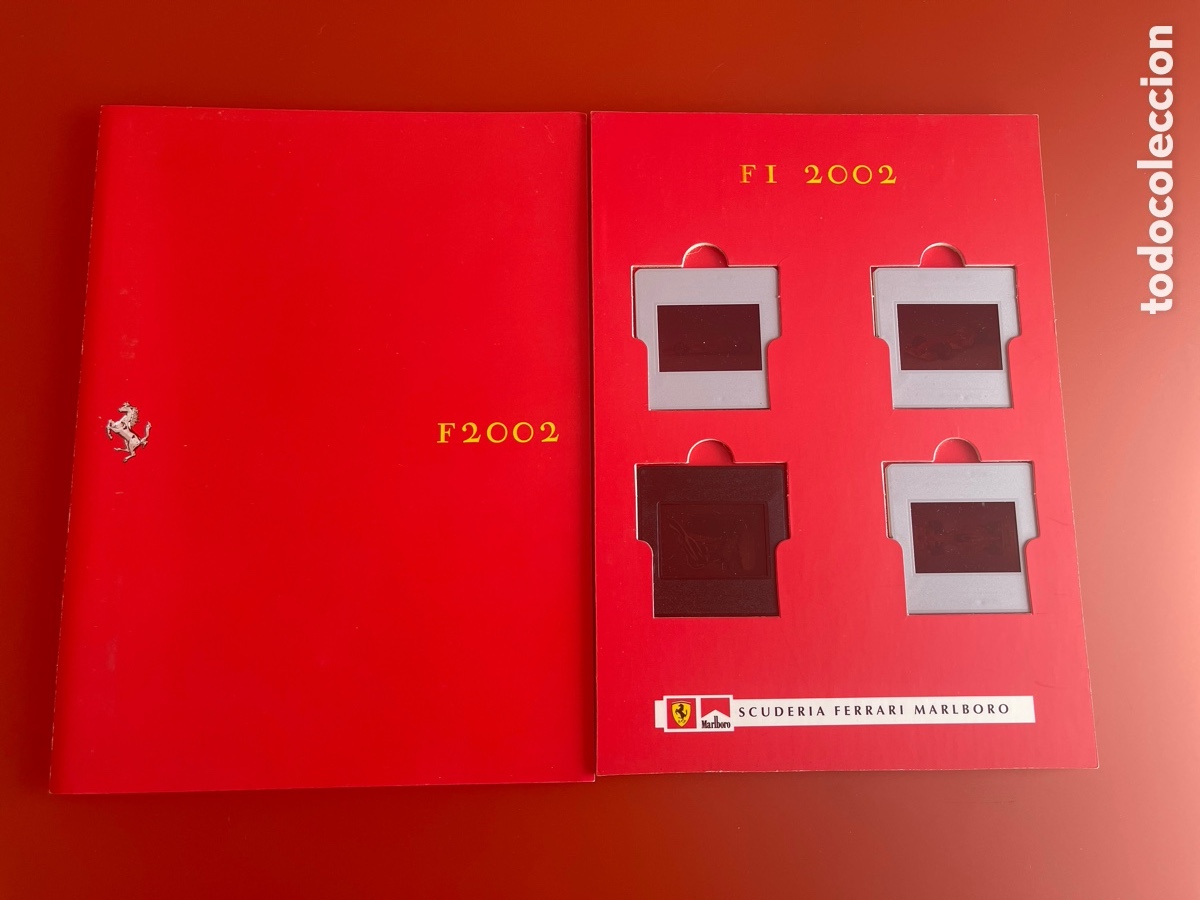 Cat&aacute;logos publicitarios: CAT&Aacute;LOGO FERRARI F2002 CON DIAPOSITIVAS