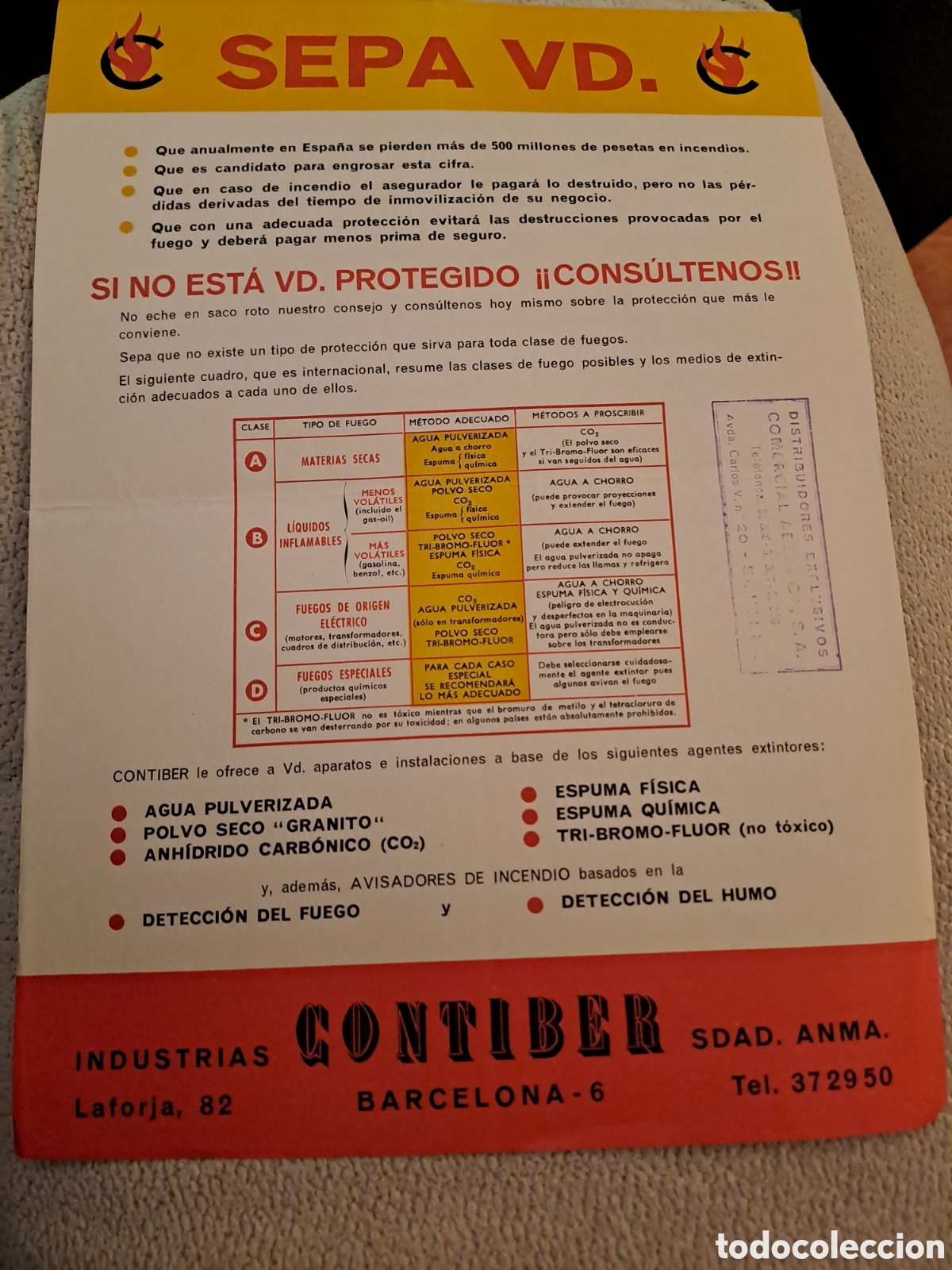 Catalogues publicitaires: PUBLICIDAD A&Ntilde;OS 50 INDUSTRIAS CONTIBER PROTECCI&Oacute;N CONTRA INCENDIOS