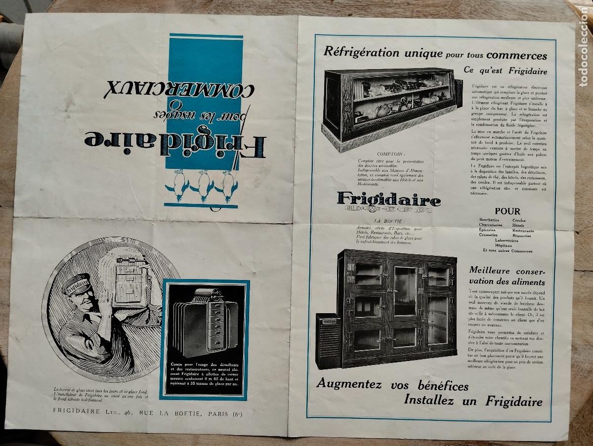 Werbekataloge: Folleto publicitario de Neveras Frigidaire.