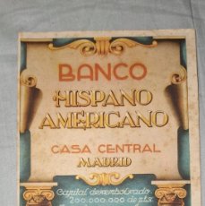 Catálogos publicitarios: CATÁLOGO PUBLICIDAD DEL BANCO HISPANO AMERICANO - CASA CENTRAL MADRID -