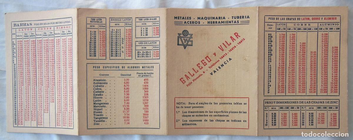 Werbekataloge: GALLEGO Y VILAR. Metales, Maquinaria, Tuber&iacute;a, Aceros, Herramientas.