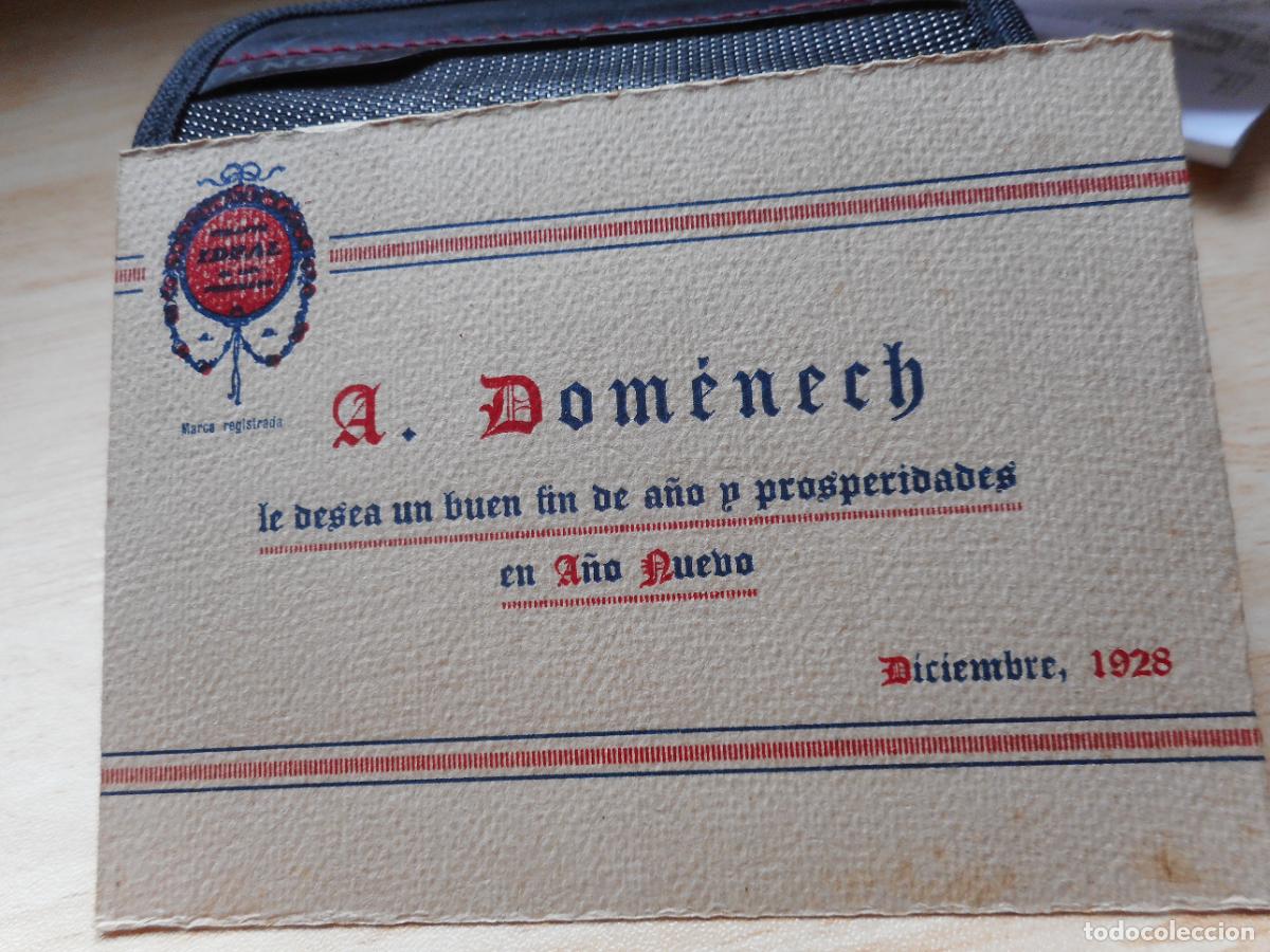 Werbekataloge: ANTIGUA TARJETA FELICITACION. A. DOMENECH. IDEAL MARCA REGISTRADA. 1928
