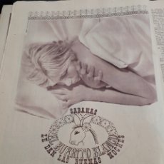 Catálogos publicitarios: ANUNCIO EL BURRITO BLANCO 1961