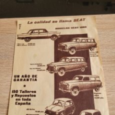 Catálogos publicitarios: ANUNCIO SEAT 1962