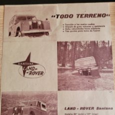 Catálogos publicitarios: ANUNCIO LAND ROVER 1962
