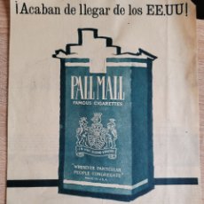 Catálogos publicitarios: ANUNCIO PALL MALL 1961