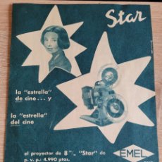Catálogos publicitarios: ANUNCIOS 1962 - CÁMARAS EMEL