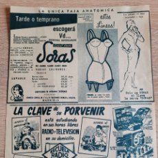 Catálogos publicitarios: ANUNCIOS 1962 SORAS + MAYMO