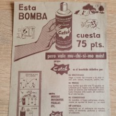 Catálogos publicitarios: ANUNCIOS 1961 - INSECTICIDAS CATH
