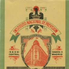 Catálogos publicitarios: FOLLETO INSTITUTO NACIONAL DE PREVISIÓN. AÑOS 40 SIGLO XX.