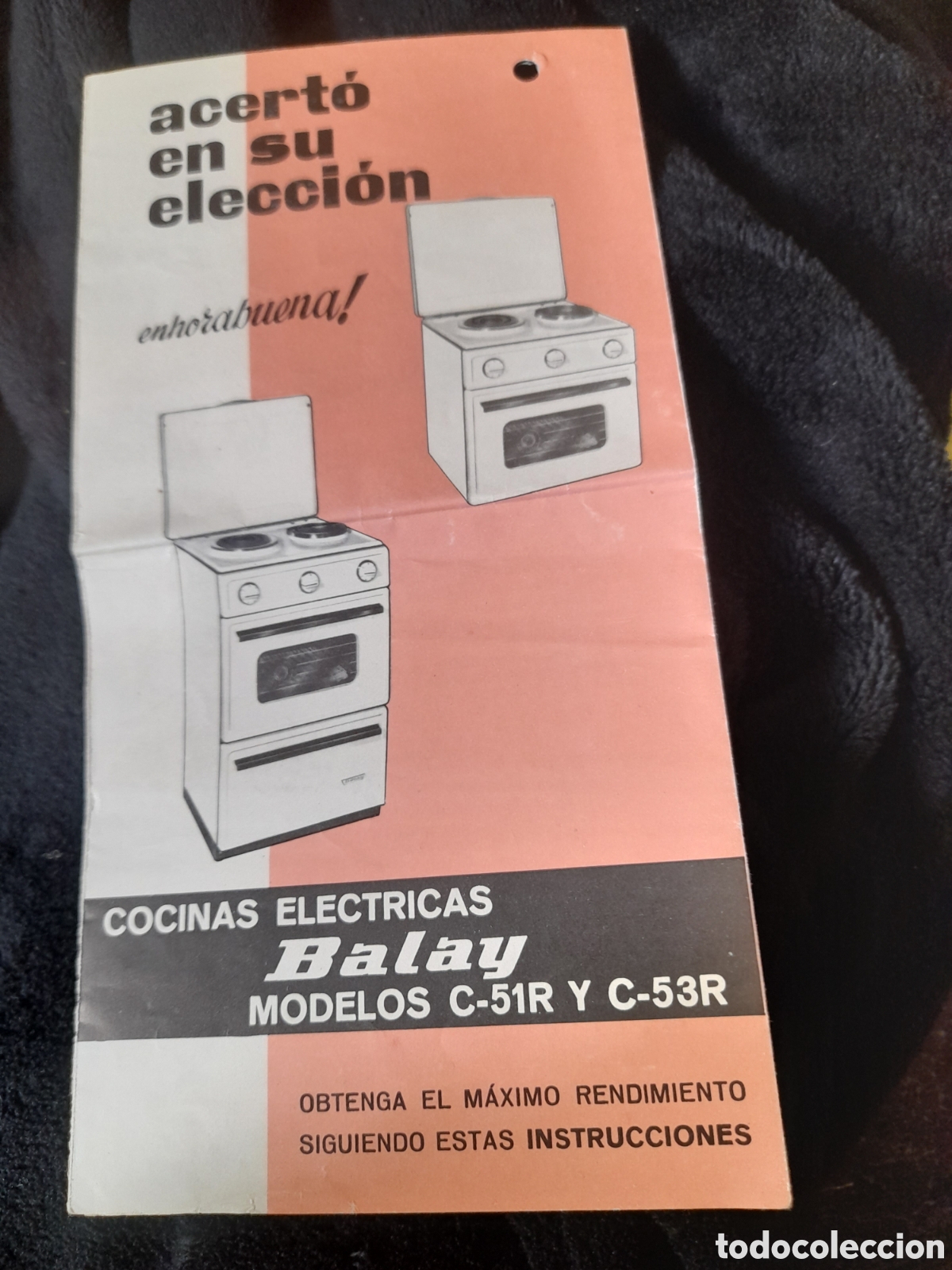 Cat&aacute;logos publicitarios: Antiguo cat&aacute;logo, Cocinas el&eacute;ctricas Balay Modelos C-51R y C-53R