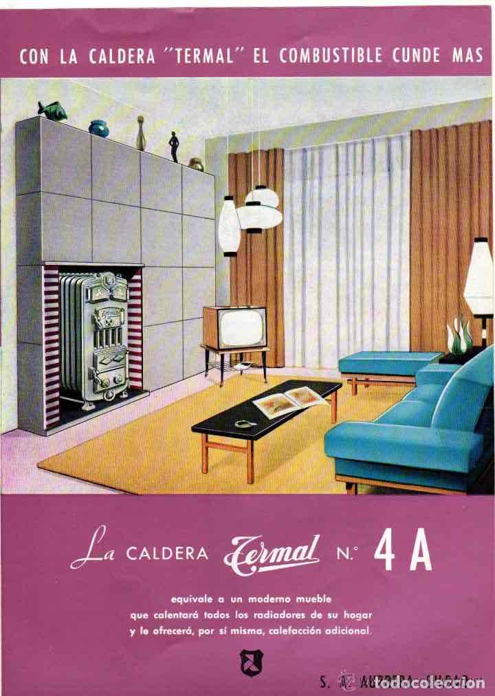 Catalogues publicitaires: DIPTICO PUBLICITARIO CALDERA TERMAL N&ordm; 4A. S.A. AURRERA, BILBAO, A&Ntilde;OS 60