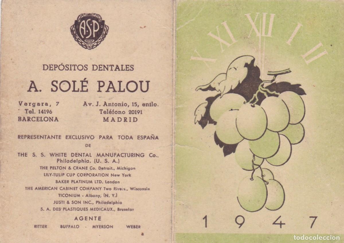 Cat&aacute;logos publicitarios: DEPOSITOS DENTALES A. SOL&Eacute; PALOU (1947) - DIPTICO CON EQUIVALENCIAS