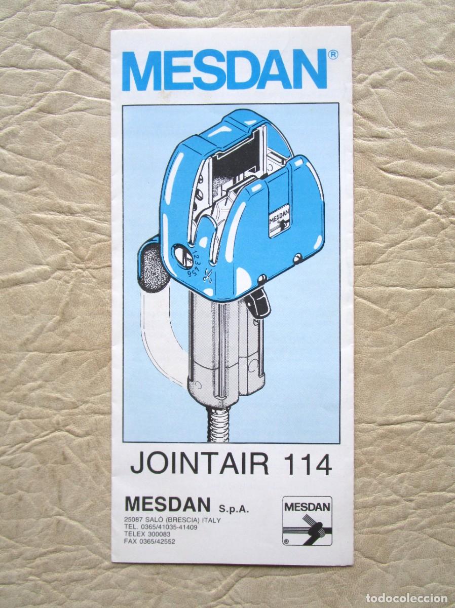 Cat&aacute;logos publicitarios: antiguo catalogo industria textil mesdan jointair 114