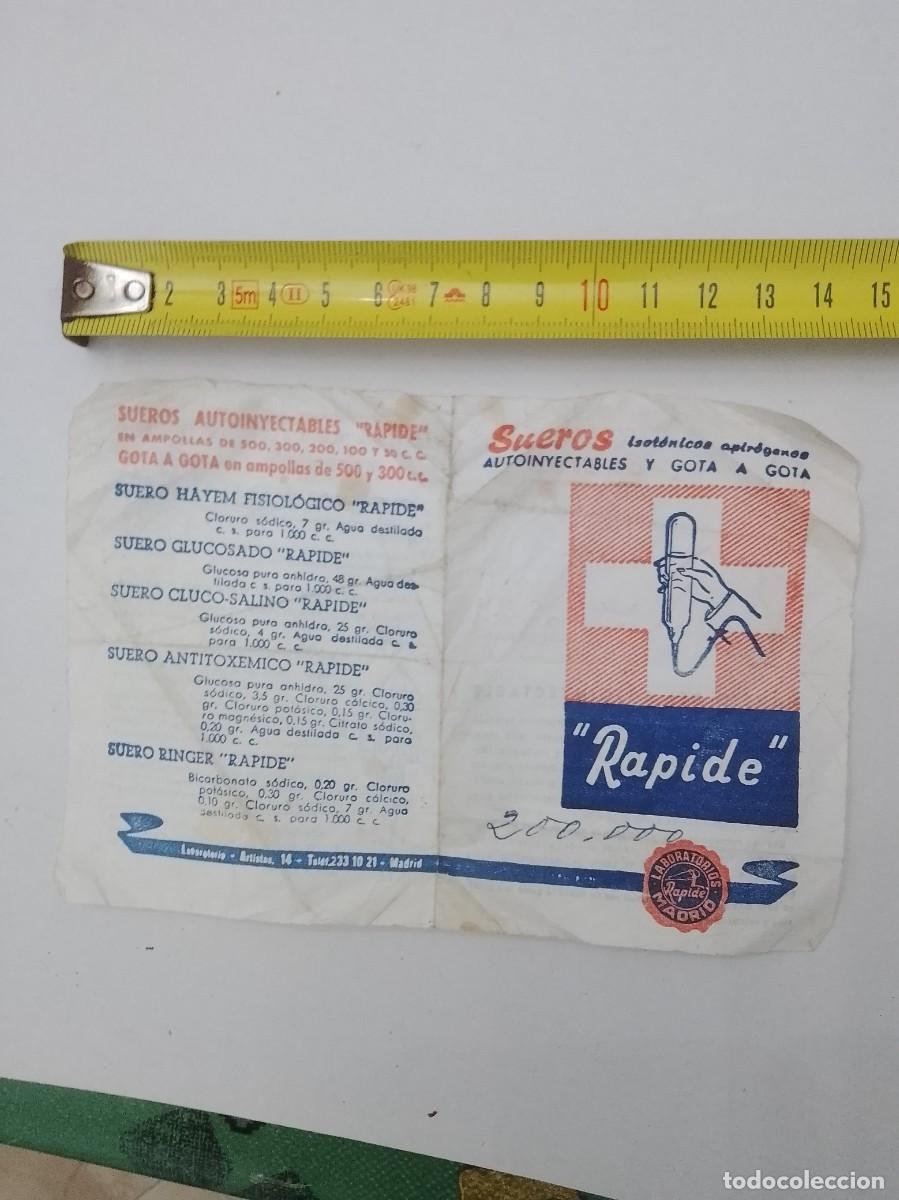 Werbekataloge: Rapide sueros laboratorios Madrid a&ntilde;os 60,70