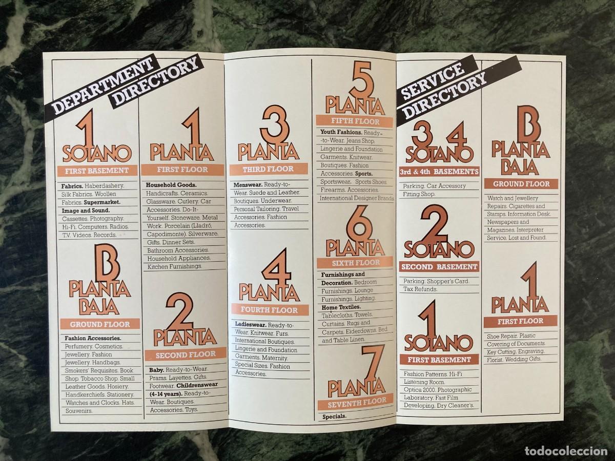 Cat&aacute;logos publicitarios: TRIPTICO EL CORTE INGLES A&Ntilde;OS 80 - Foto 2