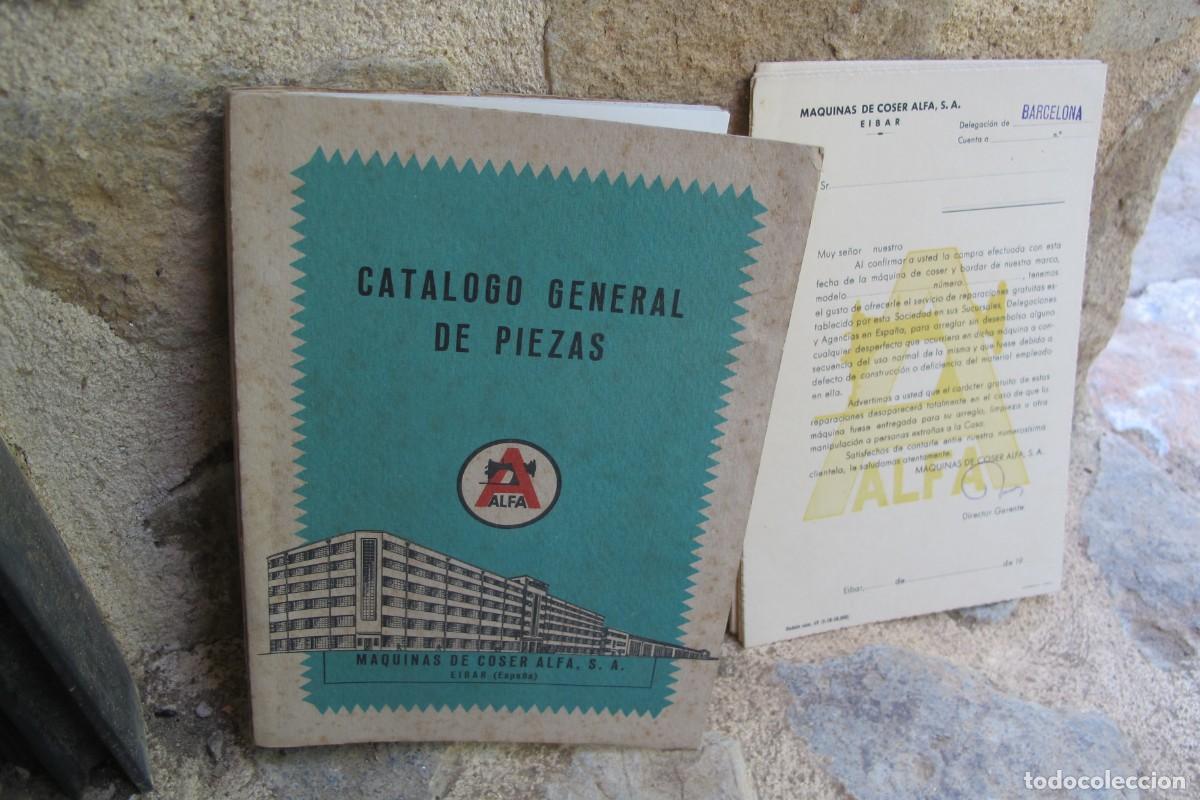 Cat&aacute;logos publicitarios: CATALOGO GENERAL DE PIEZAS ALFA. MAQUINAS DE COSER ALFA S.A. EIBAR