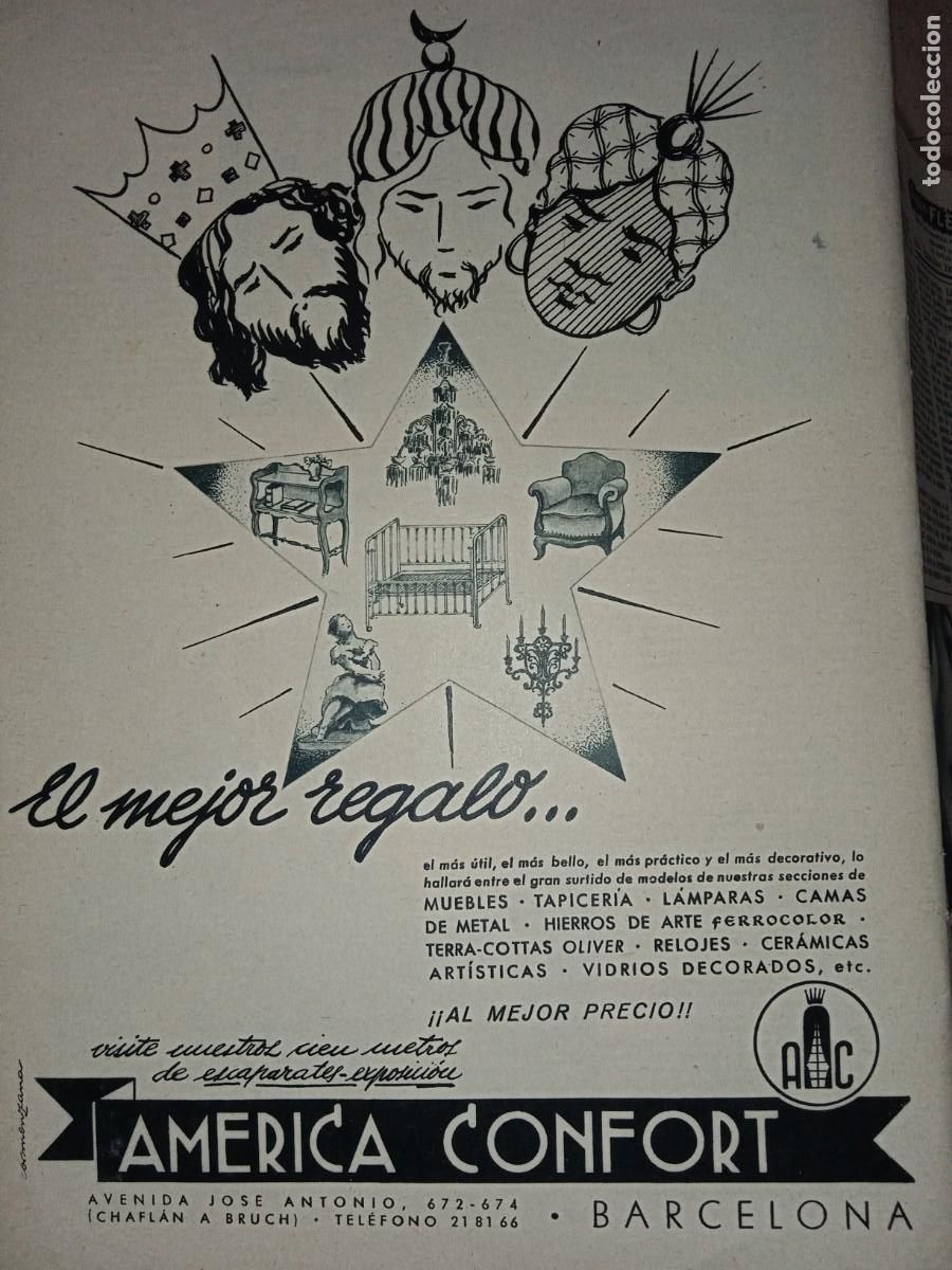 Advertising Catalogs: Anuncio publicitario **AMERICA CONFORT (reyes magos)** ALMACENES DE BARCELONA (A&Ntilde;OS 50).