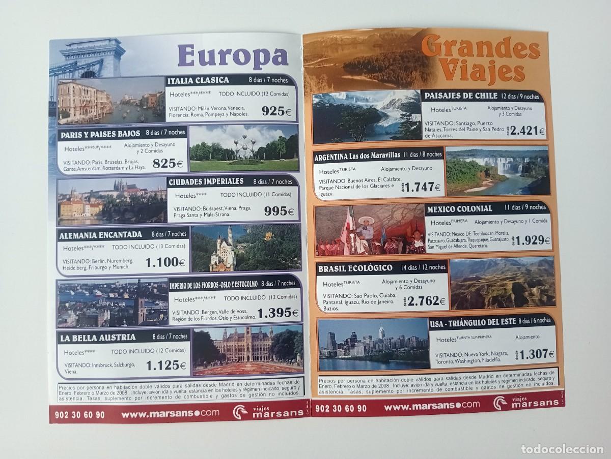 Cat&aacute;logos publicit&aacute;rios: FOLLETO PUBLICITARIO VIAJES MARSANZ