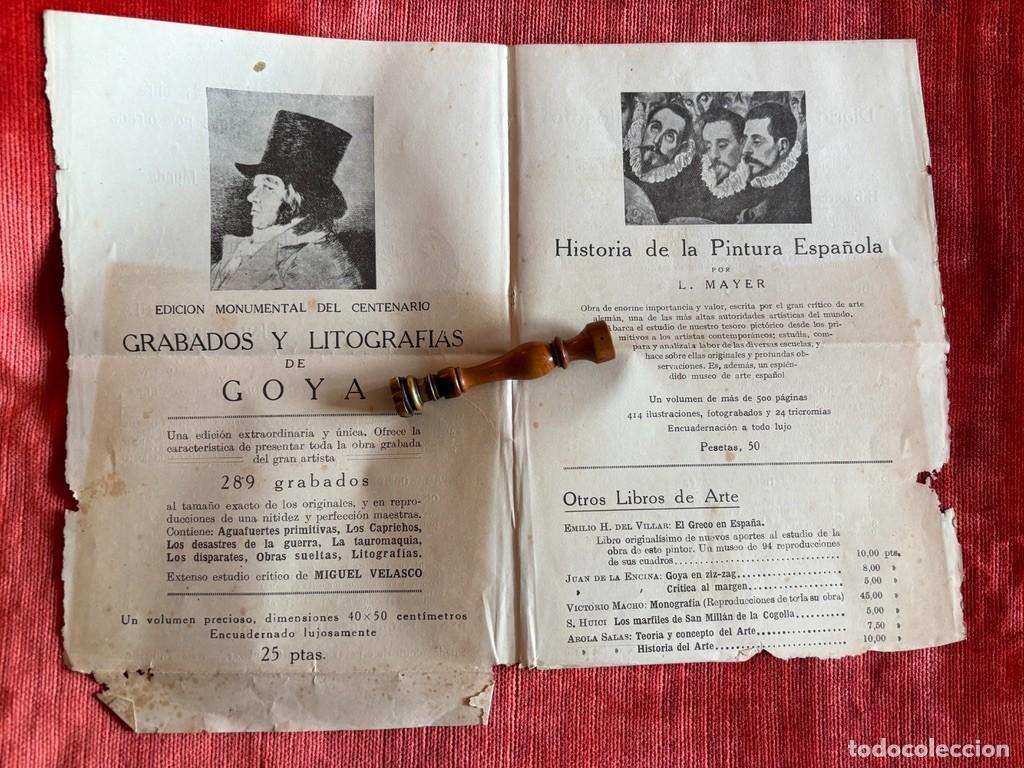 Cat&aacute;logos publicit&aacute;rios: PUBLICIDAD ESPASA NUEVA GEOGRAF&Iacute;A UNIVERSAL/EDICI&Oacute;N LITOGRAF&Iacute;AS Y GRABADOS DEL CENTENARIO DE GOYA