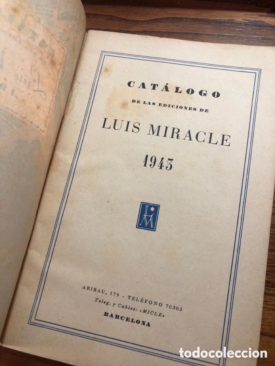 Cat&aacute;logos publicitarios: cat&aacute;logo de las Ediciones Luis Miracle 1943 - Foto 3