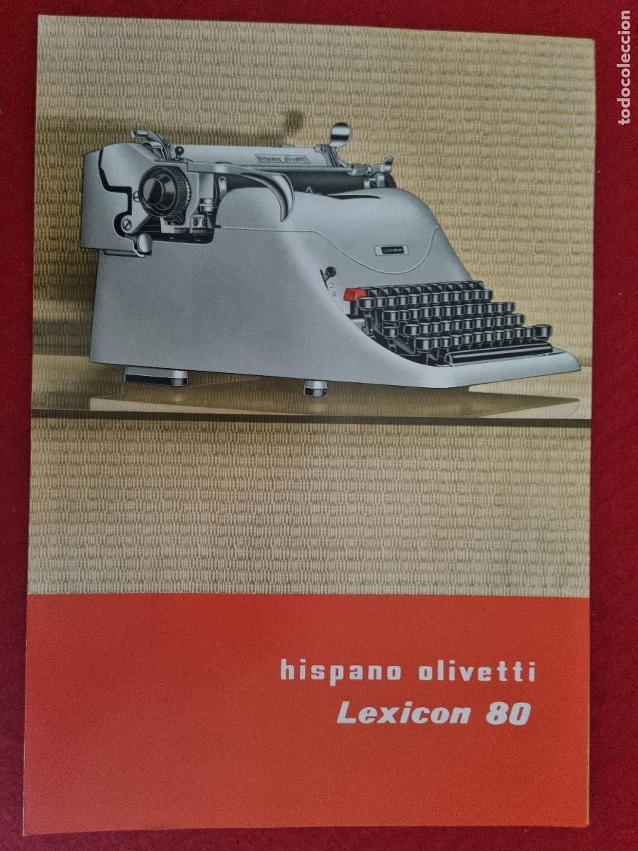 Cat&aacute;logos publicitarios: CATALOGO PUBLICIDAD MAQUINAS DE ESCRIBIR HISPANO OLIVETTI LEXICON 80 ORIGINAL CHO