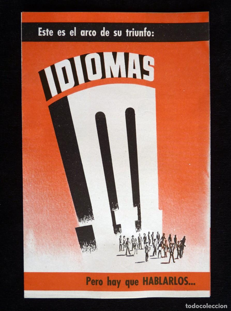 Cat&aacute;logos publicitarios: IDIOMAS MANGOLD, TR&Iacute;PTICO PUBLICITARIO, 1961. INSTITUTO, ESCUELA DE LENGUA Y CULTURA, EDITORIAL