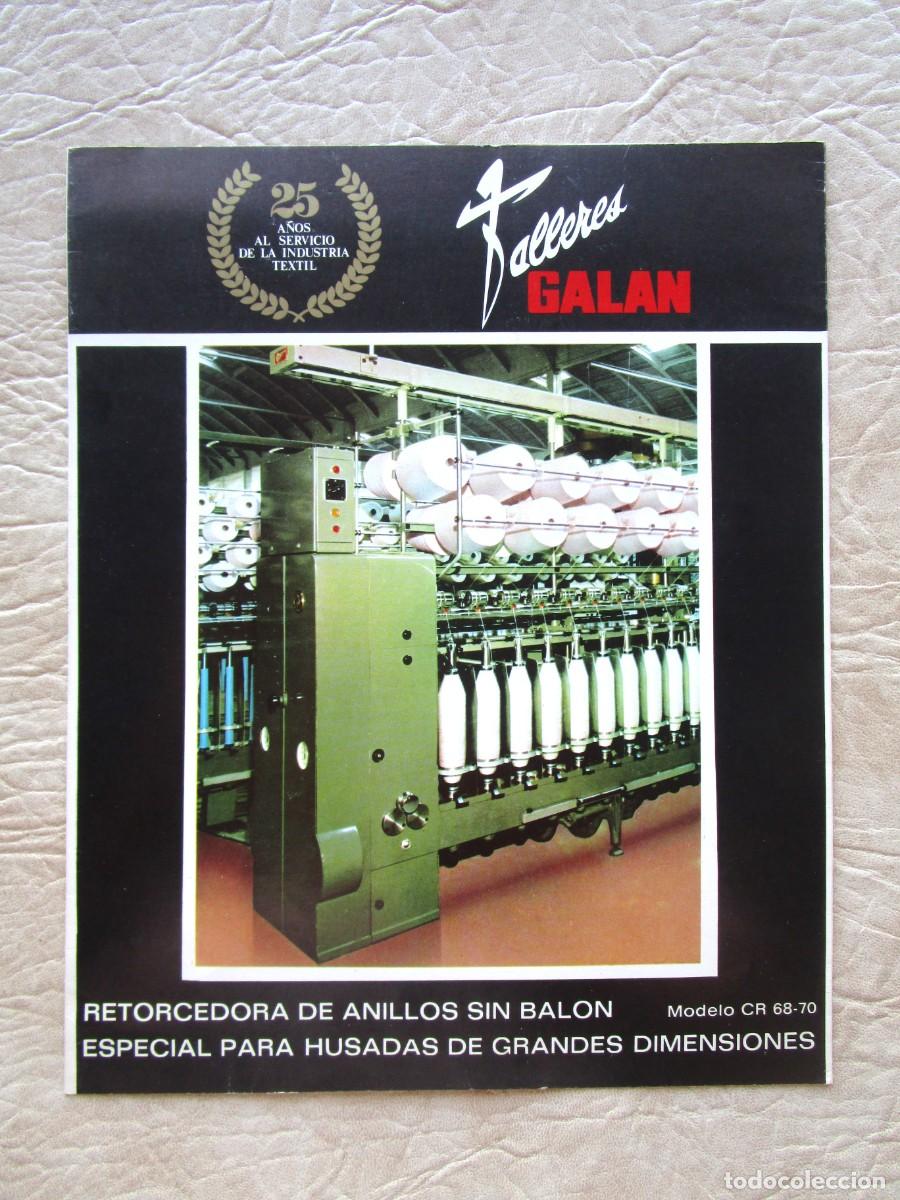 Cat&aacute;logos publicitarios: antiguo catalogo telares talleres galan terrassa industria textil