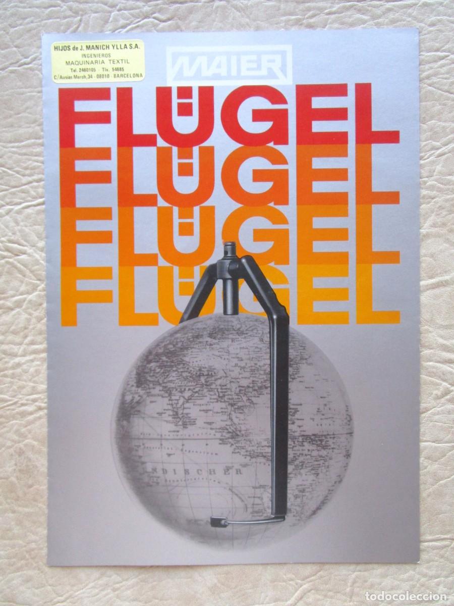 Cat&aacute;logos publicitarios: antiguo catalogo telares flugel maier industria textil alemania