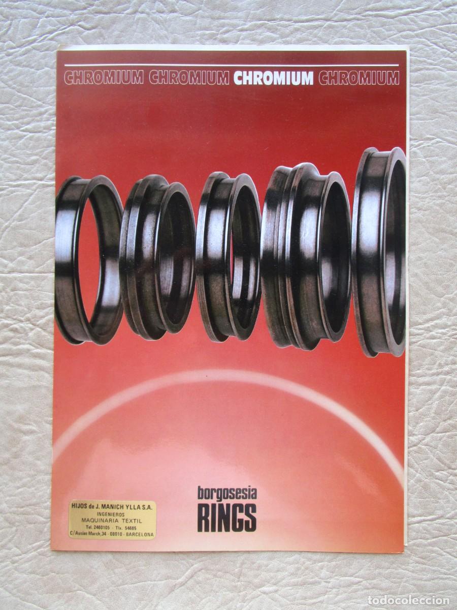 Cat&aacute;logos publicitarios: antiguo catalogo telares recambios borgosesia rings industria textil italia