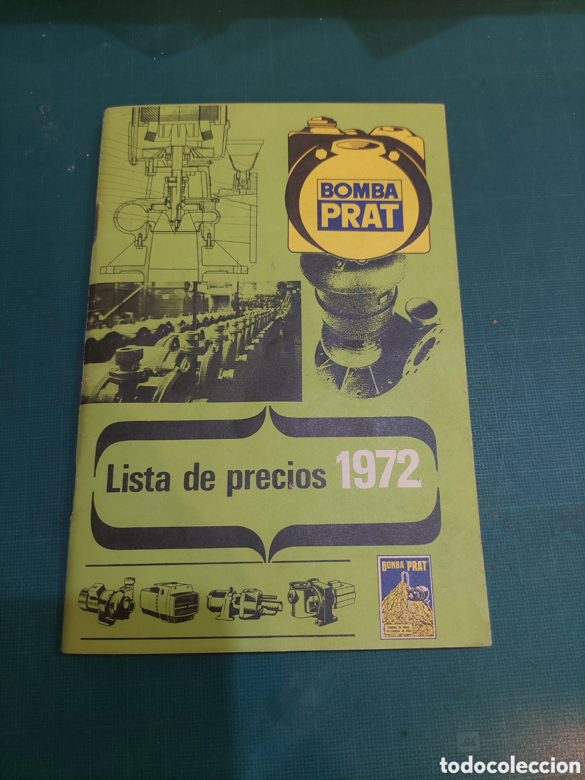 Cat&aacute;logos publicitarios: Bombas PRAT LISTA PRECIOS 1972