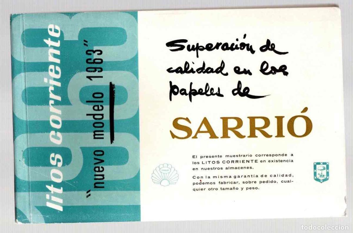 Catalogues publicitaires: MUESTRARIO DE LITOS CORRIENTE SARRIO, MADRID A&Ntilde;O 1963