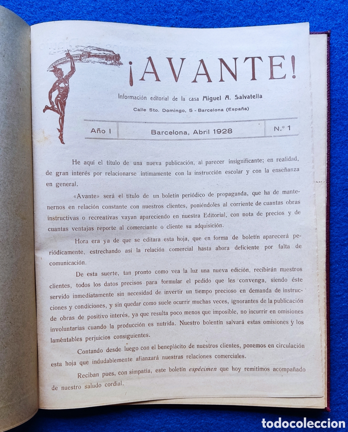 Catalogues publicitaires: EDITORIAL SALVATELLA CAT&Aacute;LOGO BARCELONA 1928