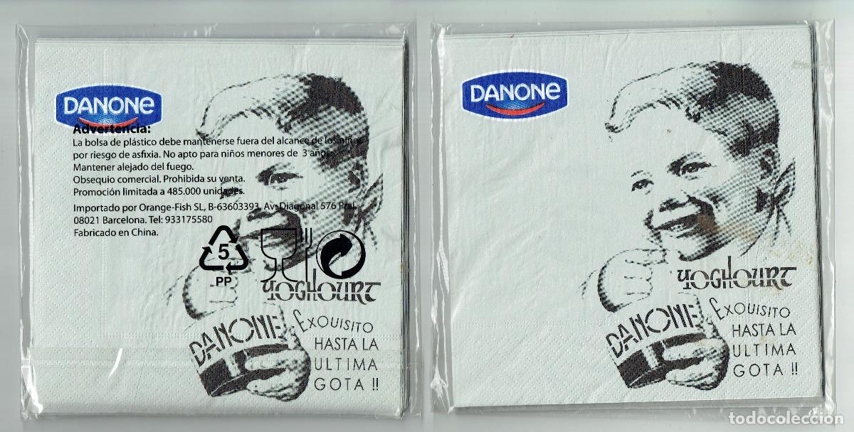 Cat&aacute;logos publicitarios: DANONE. PACK CON SERVILLETAS DE PAPEL. RETRACTILADO. NUEVO. VER FOTO(P/D41)