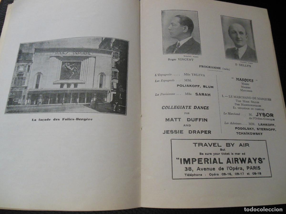 Cat&aacute;logos publicitarios: PROGRAMA DE FOLIES BERG&Eacute;RE - TEATRO CABARET PARIS - Foto 3