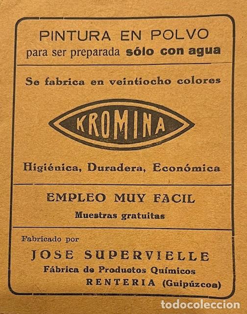 Werbekataloge: MINI CATALOGO ANTIGUO DE PINTURA EN POLVO KROMINA DE JOSE SUPERVIELLE, RENTERIA GUIPUZCOA