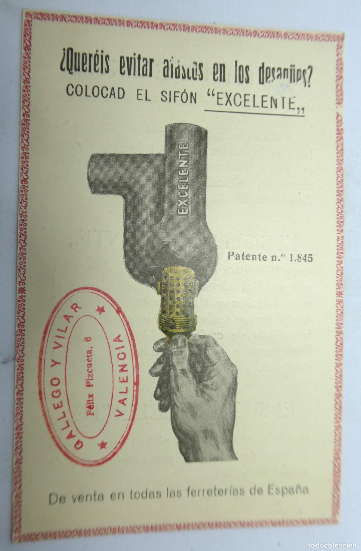 Cat&aacute;logos publicitarios: Folleto Gallego y Vilar Valencia &rdquo;El Sifon Excelente&rdquo;