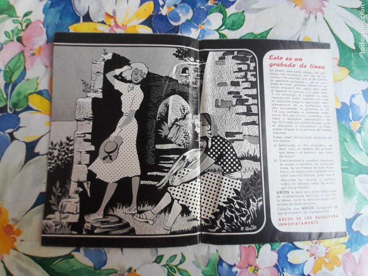 Cat&aacute;logos publicitarios: 60&acute;s ca. MUESTRARIO DE TRAMAS Y DEGRADADOS OFRECIDO POR FOTOGRABADO ARCOS - ILUST. F. BAILE