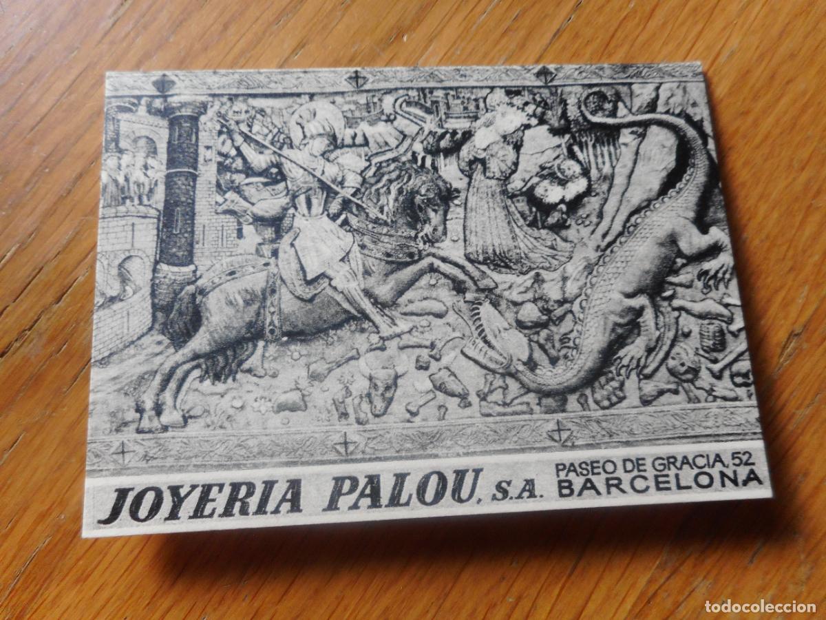 Cat&aacute;logos publicitarios: ANTIGUA TARJETA SANTORAL. JOYERIA PALOU S.A BARCELONA 1967