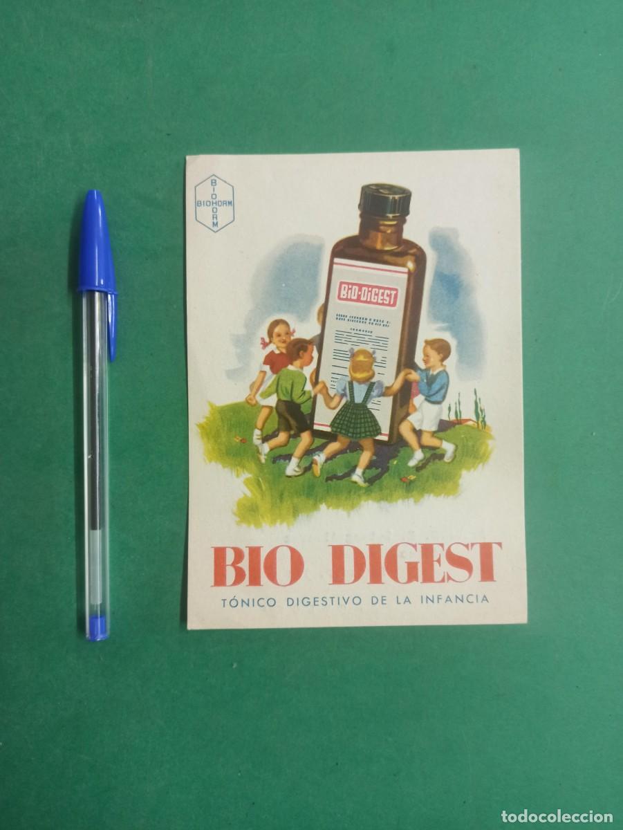 Cat&aacute;logos publicitarios: Antigua publicidad Bio Digest. Tonico digestivo. Instituto farmacologico Bichorm. Farmacia