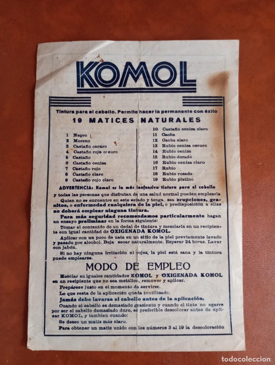 Catalogues publicitaires: ANTIGUA PUBLICiDAD DE KOMOL, LABORATORIOS CARASA