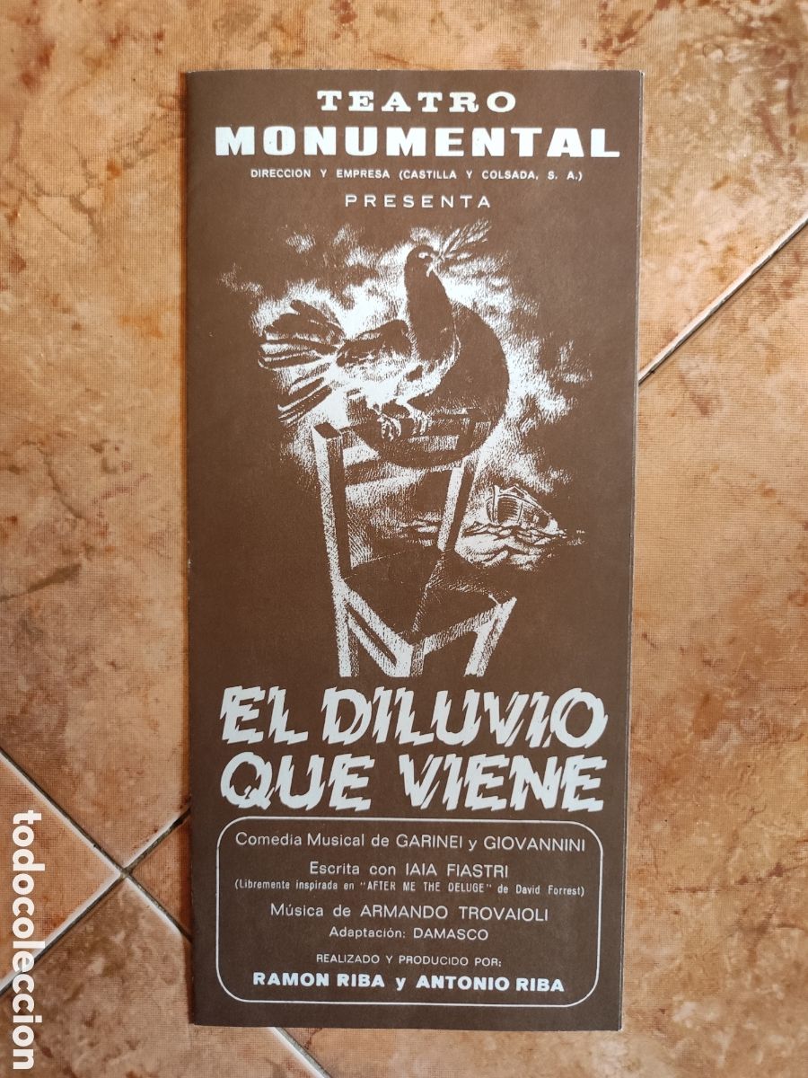 Cat&aacute;logos publicitarios: Programa de mano ,el diluvio que viene - Foto 1