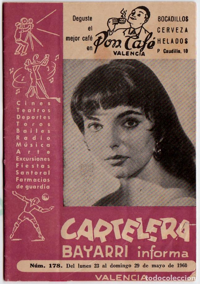 Werbekataloge: Cartelera Bayarri. N&ordm; 178, Mayo 1960, Valencia. h aa